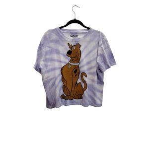 Scooby Doo Purple Tie dye crop tee‎